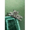 thumbnail image 2 of Silver & Stone Jewels 2.50Ct Princess Cubic Zirconia Wedding Bridal Ring Set 14K White Gold Plated, 2 of 2