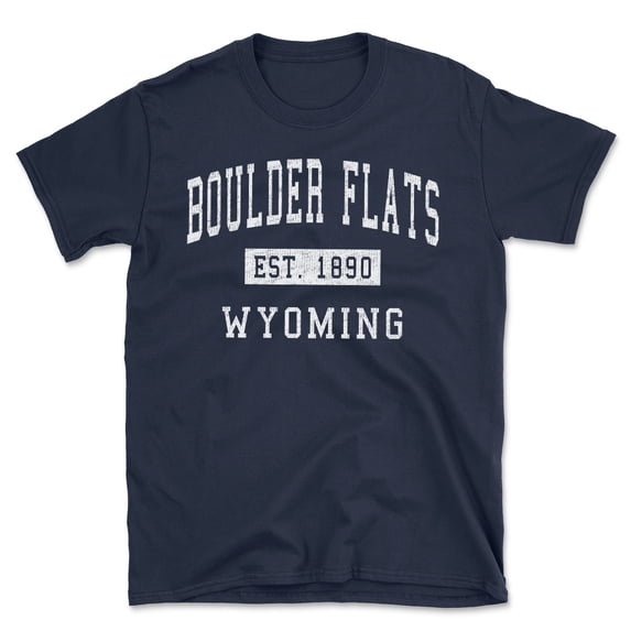 Boulder Flats Wyoming Classic Established Men's Cotton T-Shirt