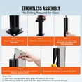 thumbnail image 3 of KFFKFF Glass Fastener, 41.34" Tall Glass Barrier Holder for 0.39"-0.47" Thick Tempered Glass, Constructed from 304 Stainless Steel, Glass Installation Fastener, Glass Shelf Support, 3 of 9