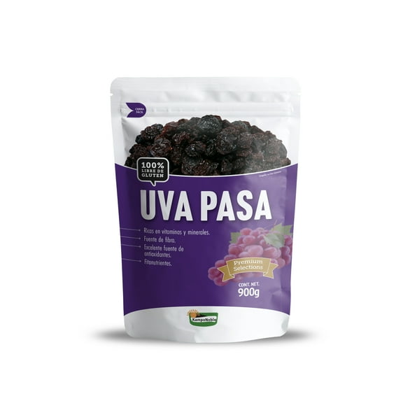 Uva Pasa Kamponoble 900 gramos Sin Semilla Sin endulzantes Sin conservadores