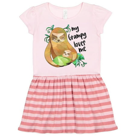 

Inktastic My Grampy Loves Me Cute Sloth and Baby Gift Toddler Girl Dress