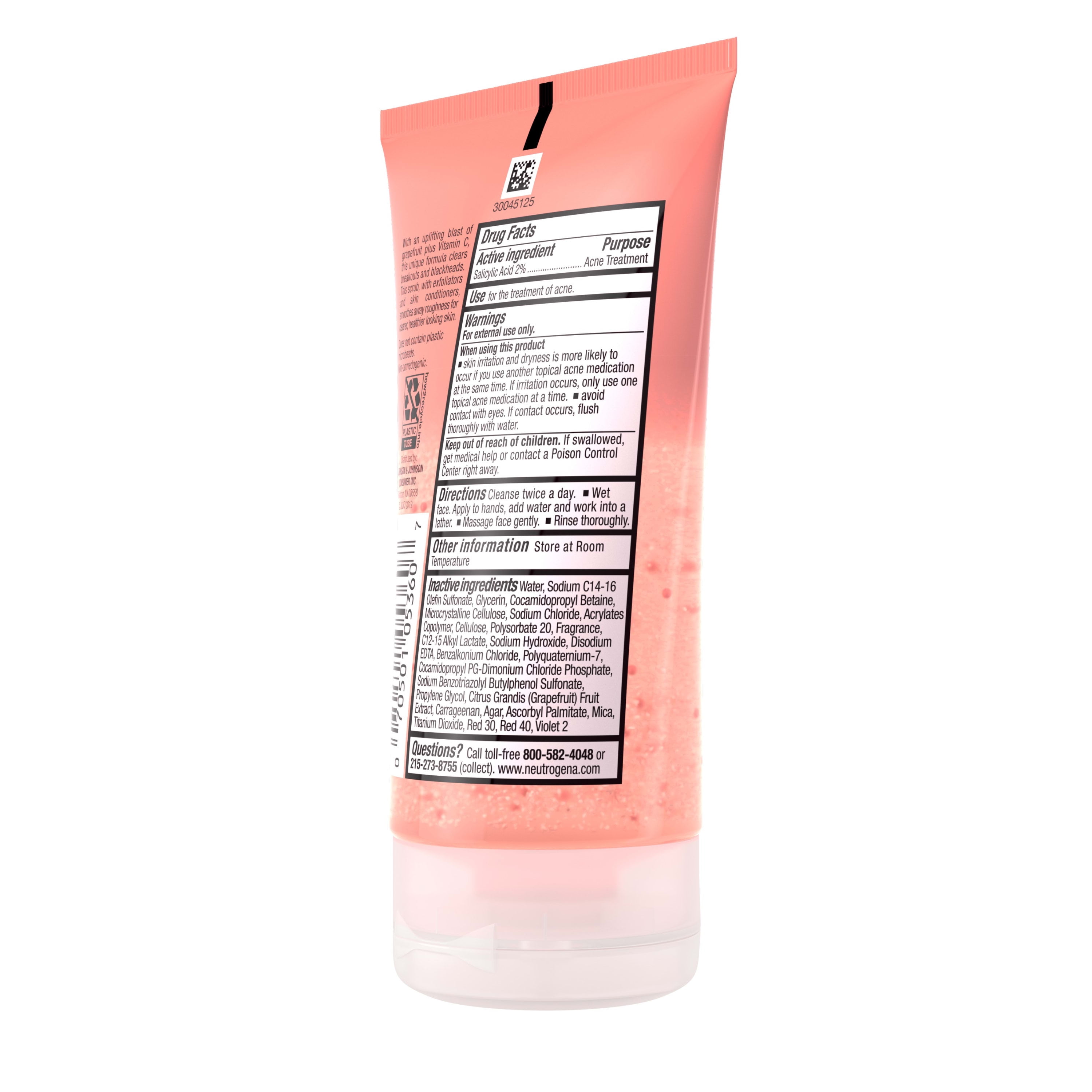 neutrogena pink grapefruit face wash ingredients