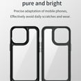 thumbnail image 4 of SaniMore iPhone 14 Pro Case (6.1 inch 2022 Release), Soft Shockproof TPU Bumper Crystal-clear PC Back No-yellowing Anti-drop Ultra-slim Lightweight Rugged Cover For iPhone 14 Pro, Black, 4 of 5