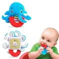 thumbnail image 1 of Wristy Buddy Octopus Teether for Babies 0-2.5 yrs Baby Chew Toys Wrist Teethers for Babies Natural Organic Freezer Safe Teethers Relief Sore Gums Silicone BPA Free Baby Teething Toys, 1 of 3