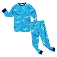 thumbnail image 6 of Hessimy Toddler Boys Girls Spring Summer 2Pcs Long Sleeve Sweatshirt Tops Pants Soft Casual Clothes Sweatsuit, Soft Casual Sweat(Sky Blue,7-8 Years), 6 of 6