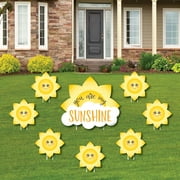 Big Dot of Happiness You are My Sunshine - Yard Sign & Outdoor Lawn Decorations - Baby Shower or Birthday Party Yard Signs - Set of 8