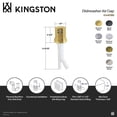 thumbnail image 4 of Kingston Brass KA461BN Metropolitan Dishwasher Air Gap, Brushed Nickel, 4 of 4