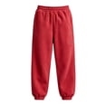 thumbnail image 3 of Bixock Sweatpants for Girls High Waist Jogger Pants Kids Elastic Waist Pleated Detail Solid Color Side Pocket Loose Stretch Fall Winter Sport Wear Size 6-7Years, 3 of 5