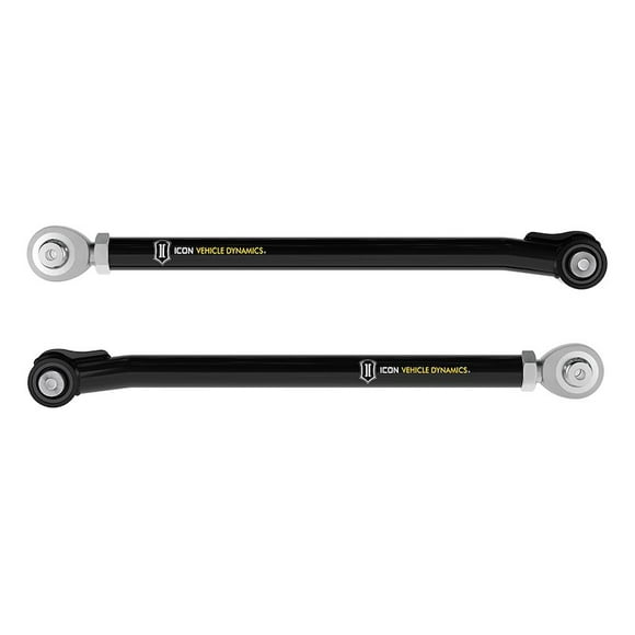 Icon Vehicle Dynamics Control Arm 54002T Tubular; Adjustable; Black; Steel; Non-Greaseable; Set Of 2