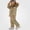 Khaki, variant on Toddler Girls Winter Snowsuit Set Waterproof Puffer Jacket and Bib Pants 2-Piece Outfit Size 5T