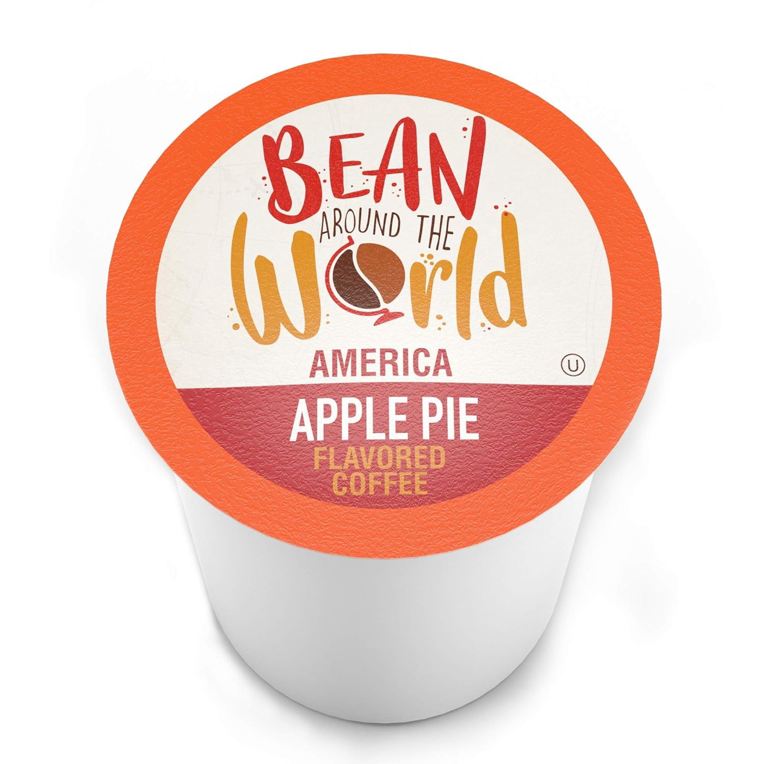 Bean Around The World Apple Pie Flavored Coffee Compatible With 2.0 Keurig K Cup Brewers, 40 Count