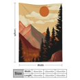 thumbnail image 3 of PRATYUS Mountains Trees Sun Durable Soft Flannel Blanket for All Seasons 50x60in, 3 of 7