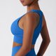 thumbnail image 4 of Sujetador Deportivo Cuello En U Push Up Transpirable Sin Costuras Que Absorbe El Sudor Resistente A Los Impactos Top Atlético Azul L, 4 of 6