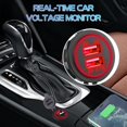 thumbnail image 4 of 3.1A 12V/24V Impermeable Dual USB Coche Cargador De Cigarrillos Zócalo Con Pantalla Digital LED Para Auto Barco Marino Motocicleta D5, 4 of 4