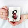 thumbnail image 4 of Personalized Initial Mug for Women with Letter C - Monogram Coffee Cup 11oz 15oz - Elegant Custom Alphabet Drinkware for Home, Work Desk, Mother’s Day, 4 of 6