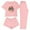 Pink, variant on Levmjia Womens 3 Piece Pajama Set Short Sleeve Top Sleepwear With Pants and Shorts Thanksgiving Soft Casual Home Comfort Relaxing Nightwear Daily Wear