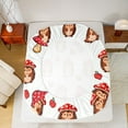 thumbnail image 5 of jejeloiu Wild Wild Hedgehog Twin Sheet Sets,Rustic Fungus Cartoon Mushroom Bedding For Girls Teens 3pcs, 5 of 7