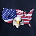 thumbnail image 3 of CafePress - Bald Eagle Over American Flag Sweatshirt (Dark) - Classic Crew Neck Sweatshirt, 3 of 5