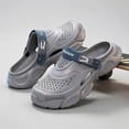thumbnail image 3 of Rokment Mens Wide Width Orthopedic Clogs Garden Shoes with Back Straps and Arch Support Comfortable Closed Toe Open Back Walking Sandals Quick-Dry Casual Slippers Grey Size 11, 3 of 6