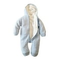thumbnail image 2 of Amazing Snazzy Hooded Full Knitted Boys and Girls Romper, 2 of 6