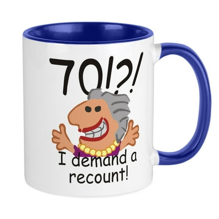 

CafePress - Recount 70Th Birthday Mugs - Ceramic Coffee Tea Novelty Mug Cup 11 oz