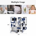 thumbnail image 4 of Navy Blue Black Grey Geometric Cloth Napkins,Middle Century Modern Abstract Art Washable & Reusable Dinner Napkins Set of 4,Table Napkin for Kitchen Party Birthday Wedding Hotel Housewarming 20"x20", 4 of 8