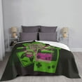 thumbnail image 6 of XMXT Throw Blanket, Game Slogan Sticker Handle Print Green Machine Washable Blankets for Sofa, 40 x 30 inches Black, 6 of 9