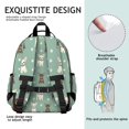 thumbnail image 5 of Chihuahua and Dog Paw Print Green Backpack for School, Cute School Bag with Adjustable Shoulder Straps and Padded Back, 15.25"x11.5"x5.25", 5 of 5