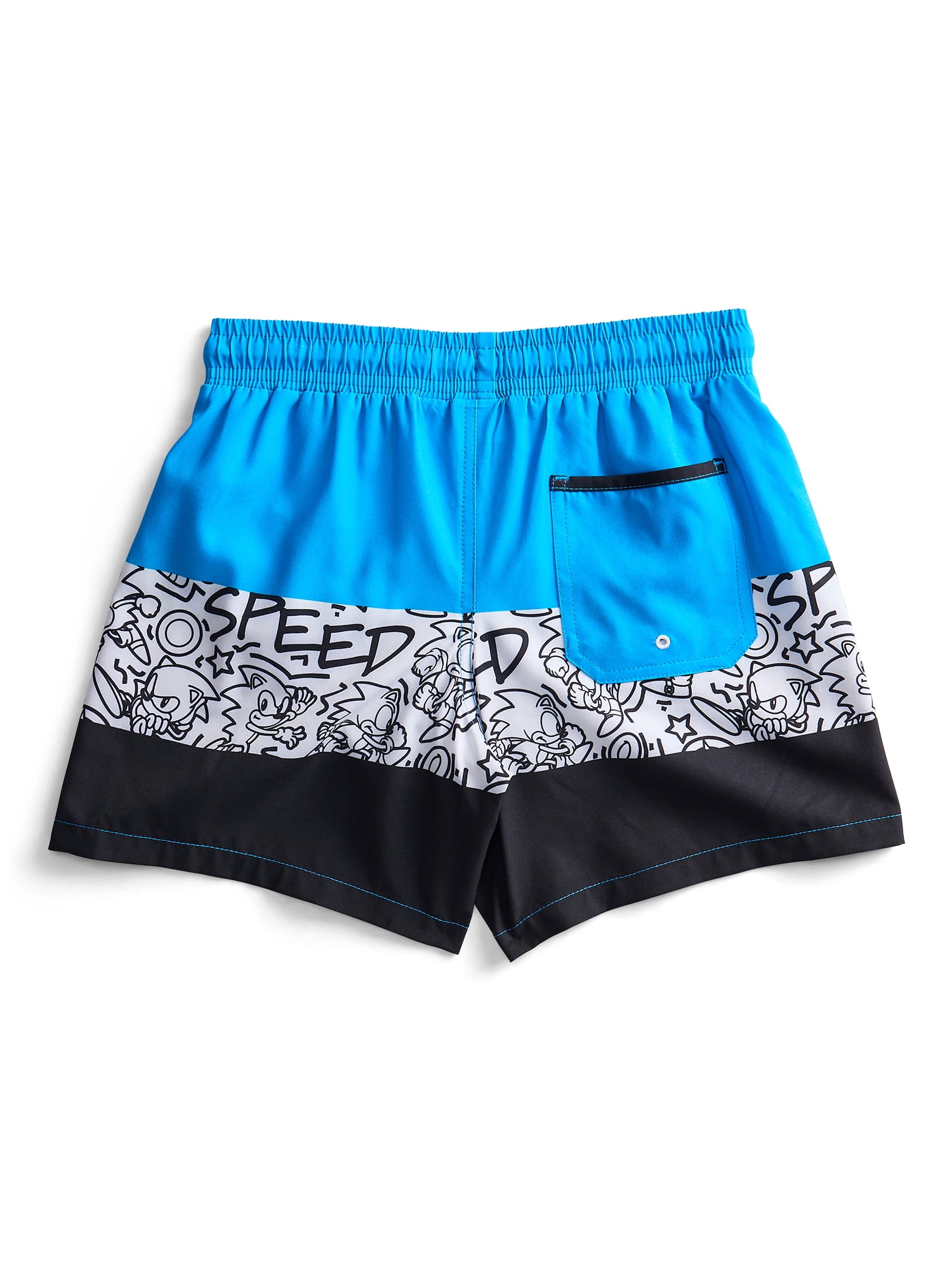 Sonic the Hedgehog Boys Swim Trunks with UPF50, Sizes 4-16