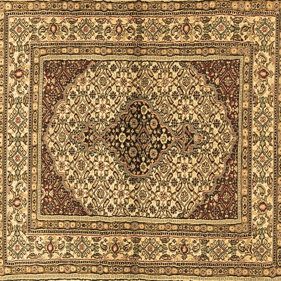 Ahgly Company Indoor Square Persian Brown Traditional Area Rugs, 4' Square