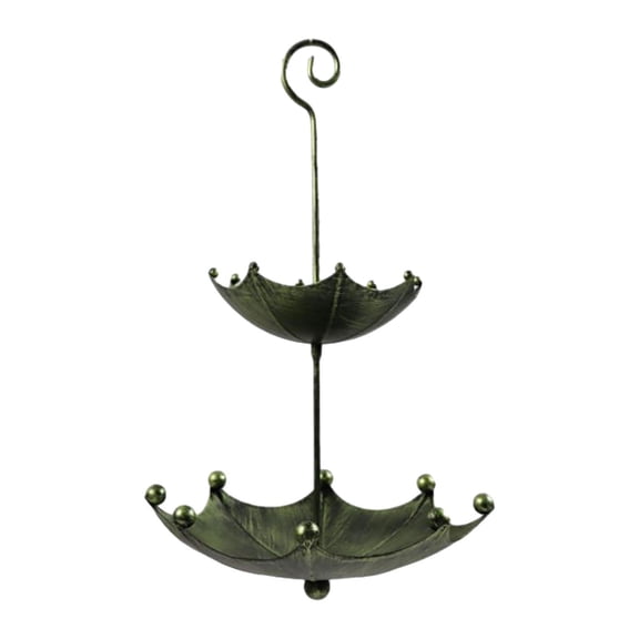 Hanging Bird Bath Bird Feeder Bird Water Bowl Double Layer Umbrella Shape for Outdoor Garden Yard Decor