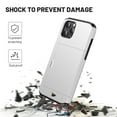 thumbnail image 2 of Dteck Case for iPhone 12 Pro 6.1-inch,Shockproof Rubber Case Card Holder Hybrid Dual Layer PC iPhone 12 6.1" Back Phone Protective Cover,White, 2 of 5