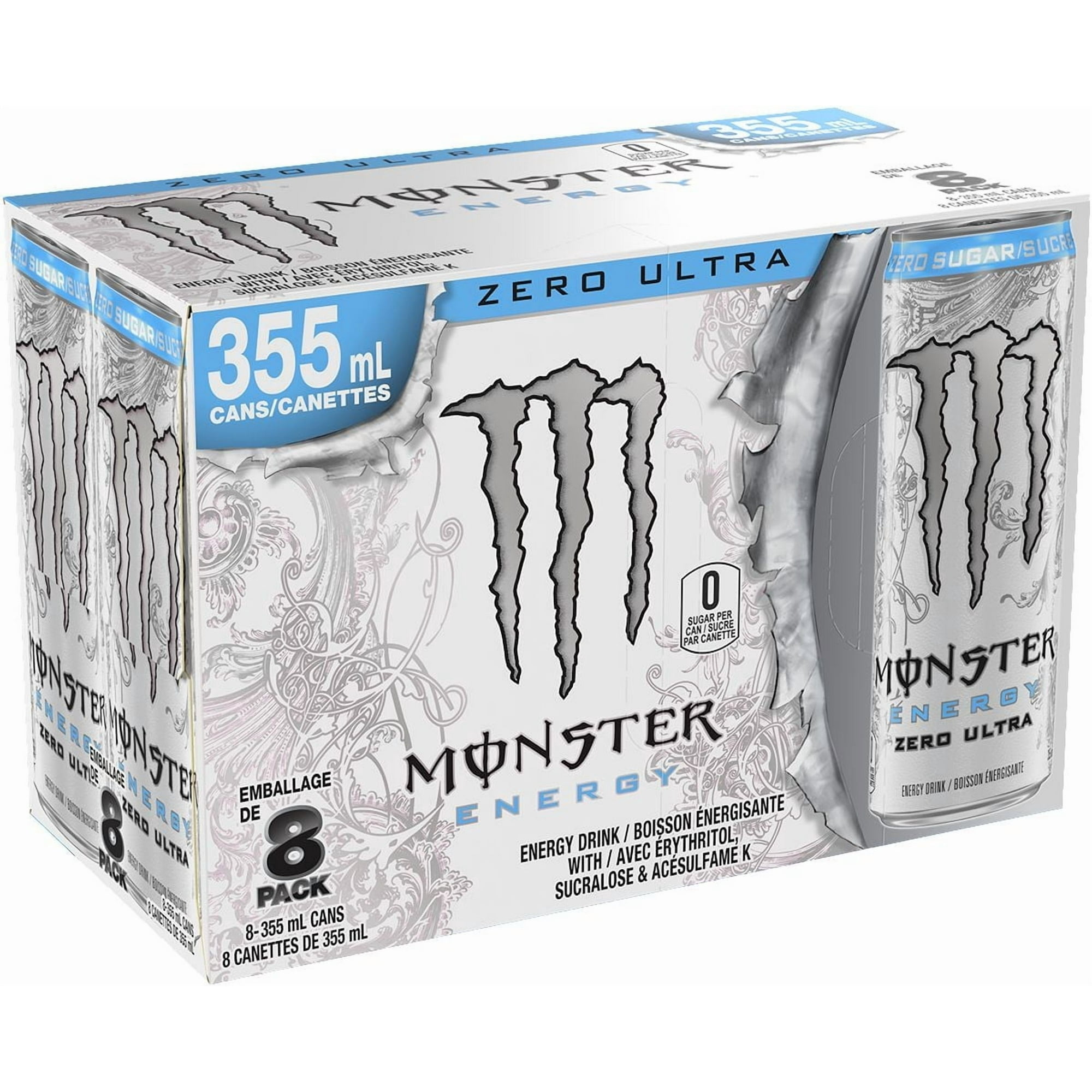 MONSTER ENERGY Ultra Zero, 355mL, 8 Pack, 355mL, 8 Pack 56¢/100mL