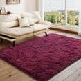 thumbnail image 4 of Javonne Fluffy Burgundy Red Rugs for Bedroom, 4x6 Ft Area Rug for Living Room, Soft Shaggy Plush Cute Floor Carpet for Boys Kids Girls Bedroom, Non Slip Carpets for Home Decor, 4 of 8