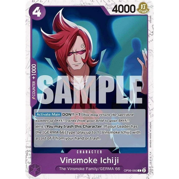 One Piece Premium Booster Common Vinsmoke Ichiji OP06-060 [Jolly Roger Foil]