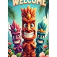 thumbnail image 4 of Tiki Welcome Banner Polynesian Theme Decorative Design Natural Colors Wooden Decor for Beach Party Hawaiian Event Summer Celebration, 4 of 7