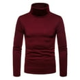 thumbnail image 6 of JDEFEG Pack Of Turtle Neck Top for Men Mens Fashion Cotton T Shirt Sports Ffitness Outdoor Solid T Shirt Tight Long Sleeve Shirt Space Apparel Cotton Rd2 M, 6 of 6