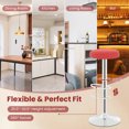 thumbnail image 4 of Gymax Set of 4 Swivel Bar Stool Height Adjustable Round Barstool w/ 360-Degree Swivel PU Leather Upholstery Gas Lift Footrest, 4 of 6