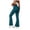 Blue, variant on vigerkar Flare Leggings with Pockets for Women, Scrunch Detail High Waisted Buttery Soft Contouring Seam Yoga Pants (Blue, L)