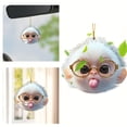 thumbnail image 2 of Hearth & Gear 2D Tarsier Cartoon Animal Acrylic Keychain Car Rearview Accessory Backpack Pendant Outdoor Christmas Star Large Ornament Grapevine Garland with Berries String Beads Swinging Bear Car, 2 of 7