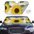 thumbnail image 3 of Lsque Sunflowers Car Windshield Sun Shade | Accordion Folding Style Auto Shade for Car Truck SUV Van | Blocks UV Rays Sun Visor Protector | Small, 3 of 7