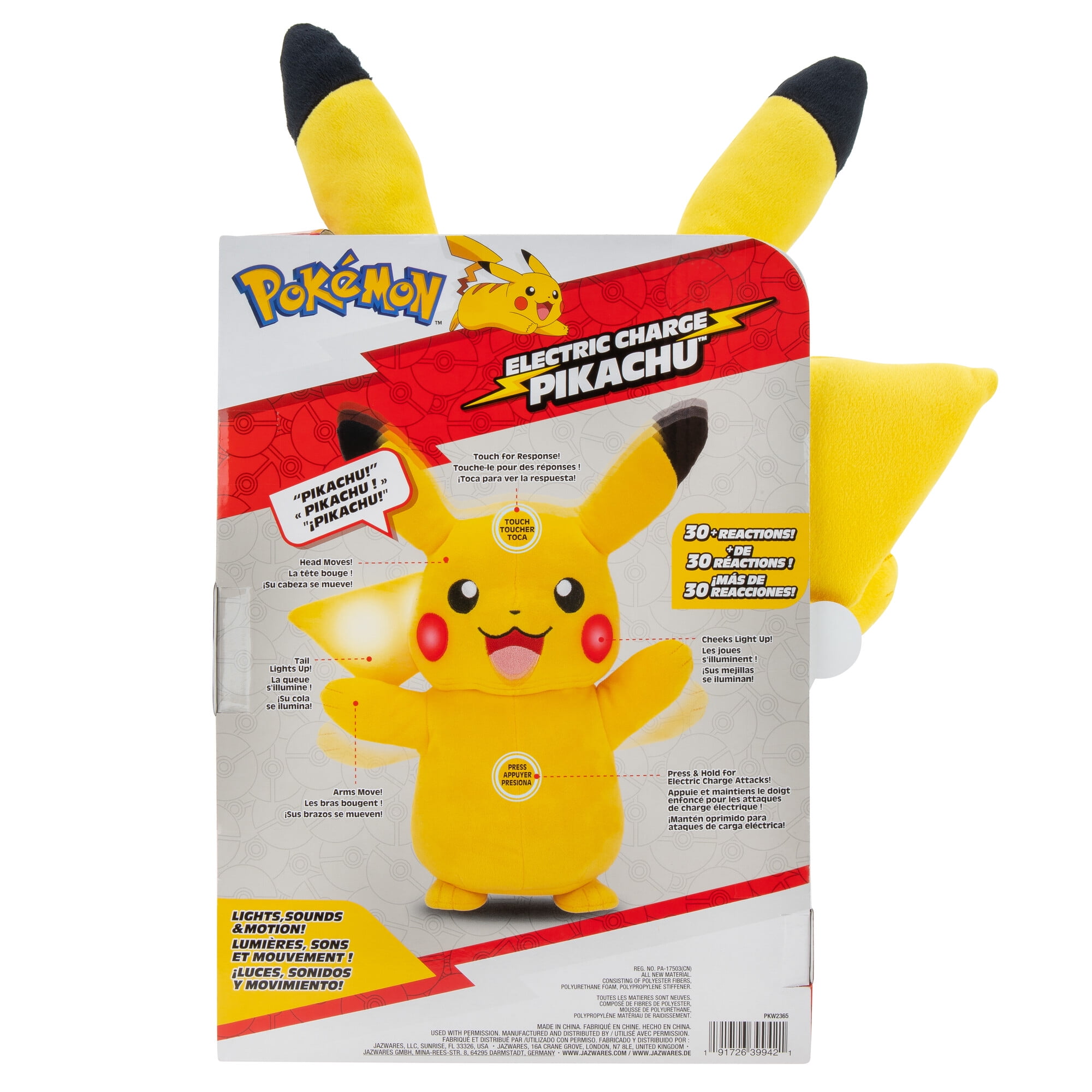 Pokemon - Pikachu Interactive Plush, Power Action
