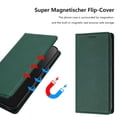 thumbnail image 6 of Magnetic Flip Wallet Case for iphone 16,Compatible Card Holder with RFID Protection Built-in Stand TPU + PU Leather Phone Cover, Peacock green, 6 of 7