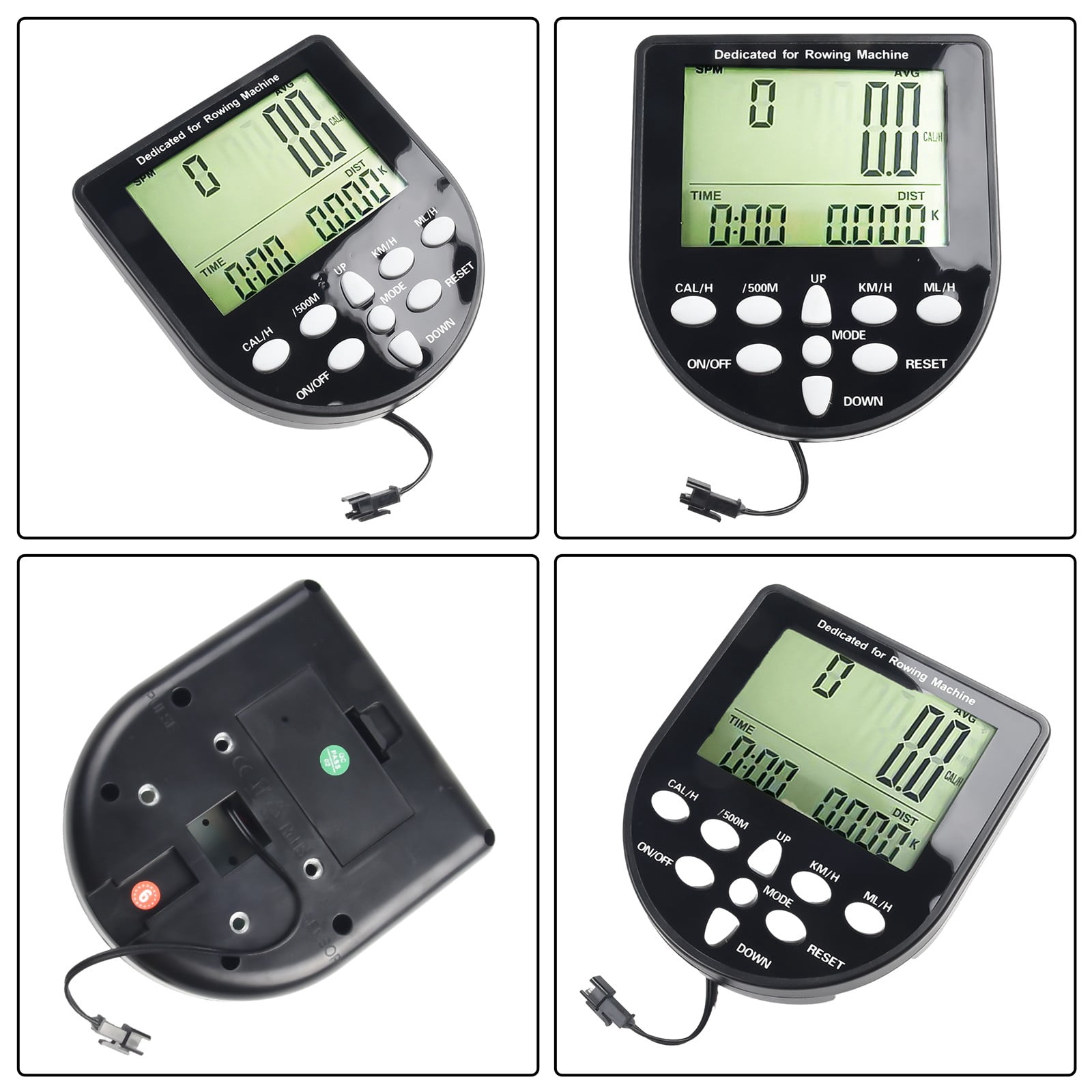 Rowing Machine Counter Fitness Equipment Monitor Electronic Watch Gauge