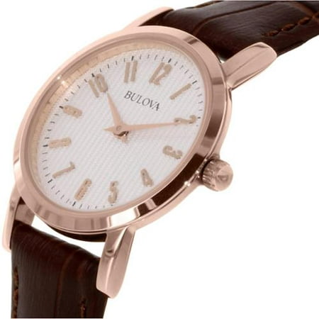 Bulova Womens Leather Strap Watch and Bracelet Brown Watch - 97L121
