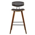thumbnail image 3 of Hawthorne Collections Tabouret de Bar Moderne en Similicuir de 28,5 Pouces en Noyer/marron, 3 of 8