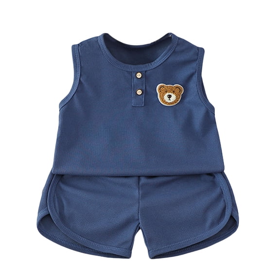 KPOPLK Toddler Boys Pajamas Shorts Sets Baby Boy Cotton 2 Piece Pjs Sleepwear Summer Clothes Kids Jammies Set 1-4 Years Size 4-5 Years