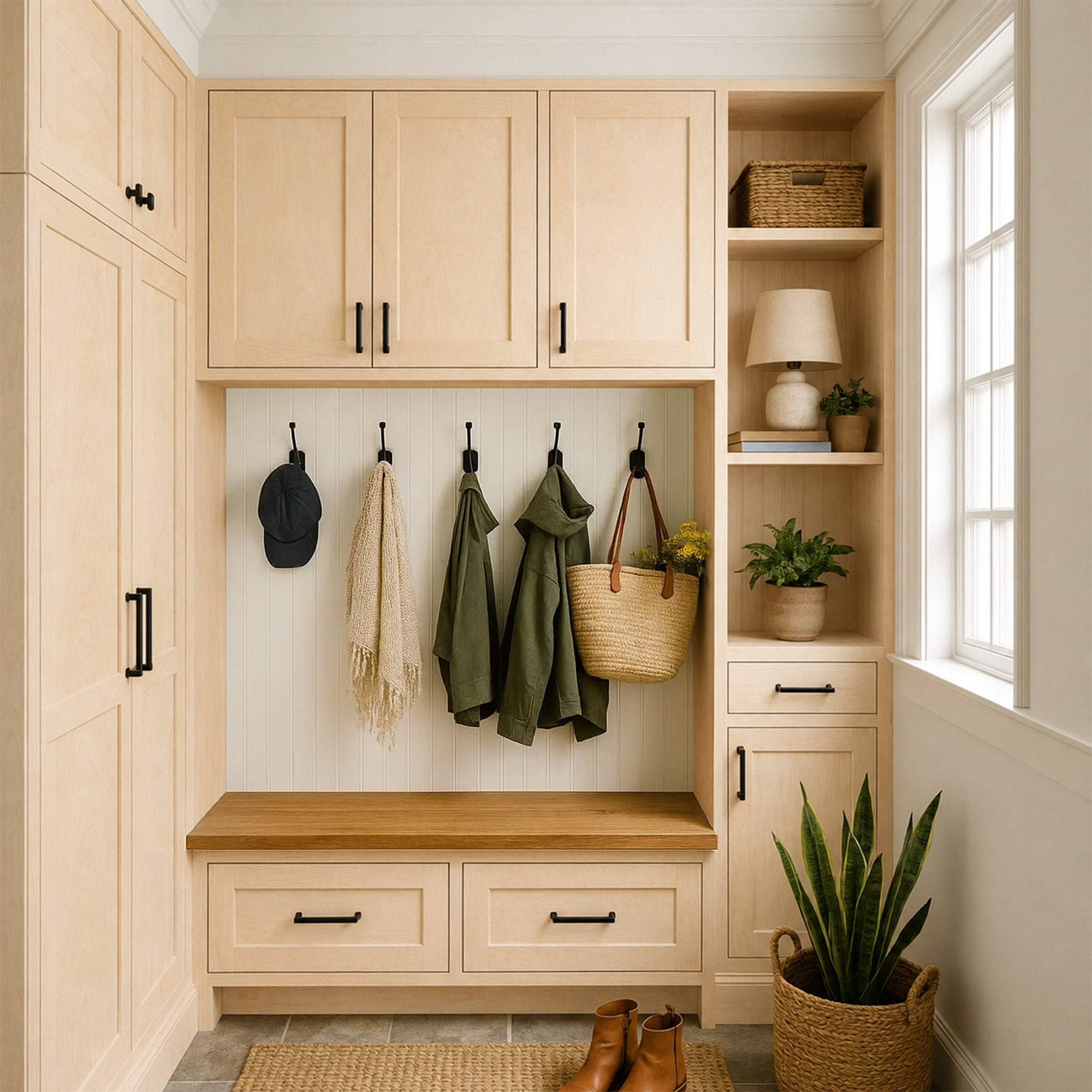 Design House Brookings Kitchen Base Cabinet, Unfinished Birch, 18"