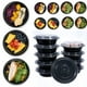 Boîte à Lunch Bento Ronde avec Couvercles pour le Stockage des Aliments pour Repas – image 2 sur 7