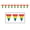 Colorful, variant on Beistle - Rainbow Pennant Banner - 11" x 12' - Pack of 12